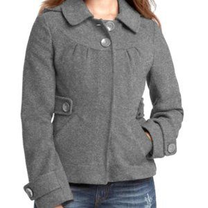Tulle Gray Pea Coat for Women